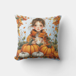 Warm Fall Themed Throw Pillow Kudde
