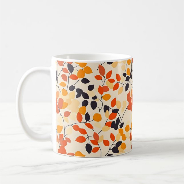 Warm Färg Höst löv Kaffemugg (Vänster)