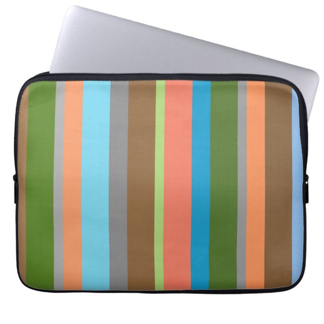 Warm färg tones stripe Electronics Bag Laptop Fodral (Framsidan)