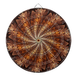 Warm Färg, Trippy Modern Fractal Art Mönster Darttavla