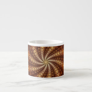 Warm Färg, Trippy Modern Fractal Art Mönster Espressomugg