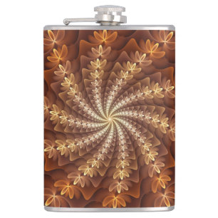 Warm Färg, Trippy Modern Fractal Art Mönster Fickplunta