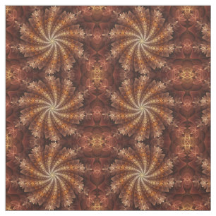 Warm Färg, Trippy Modern Fractal Art Mönster Tyg