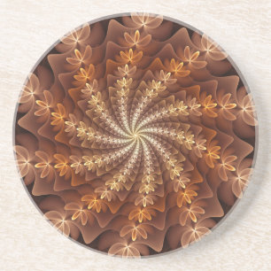 Warm Färg, Trippy Modern Fractal Art Mönster Underlägg
