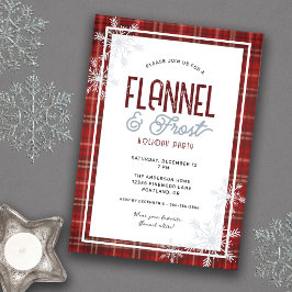 Warm Flanell och Frost Julens Julfest Inbjudningar