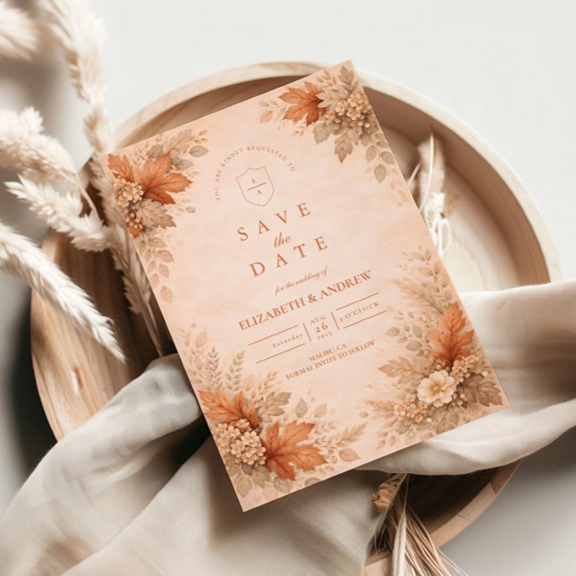 Warm Floral Fall Wedding Spara Datumet (Skapare uppladdad)