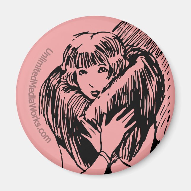 Warm Fuzzy Girl Magnet (Framsidan)