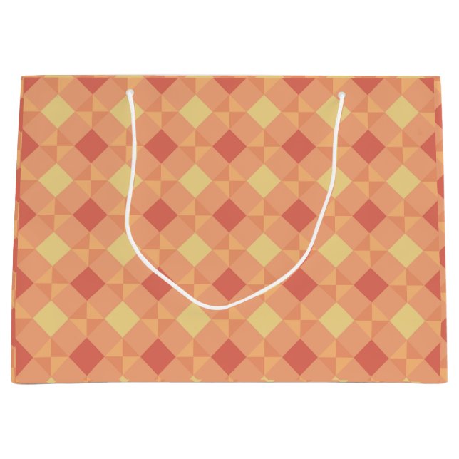 Warm Geometric Diamond Pattern in Peach & Terracot (Framsidan)