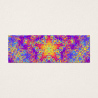 Warm Glow Star Bright Färg Swirl Kaleidoscope Art Litet Visitkort