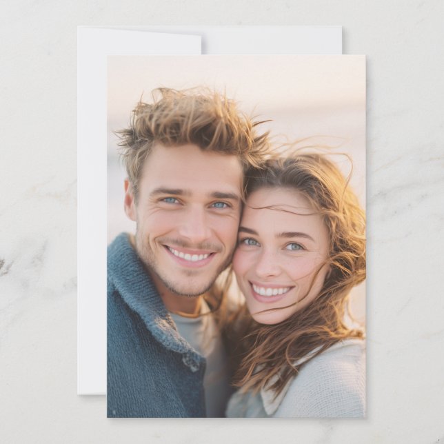 Warm Golden Candid Photo Inbjudningar (Framsida)