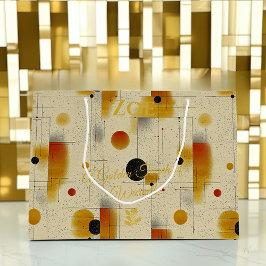 Warm Golden Touch Abstrakt Geometric Gift Bag