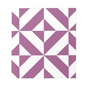 Warm Grape Geometric Deco Cube Mönster Anteckningsblock
