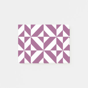 Warm Grape Geometric Deco Cube Mönster Post-it Block