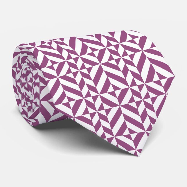 Warm Grape Geometric Deco Cube Mönster Slips (Rullad)