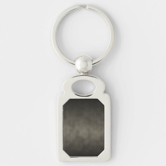 Warm Grått Goth Ombre Background Art Rektangulärt Silverfärgad Nyckelring (Framsidan)