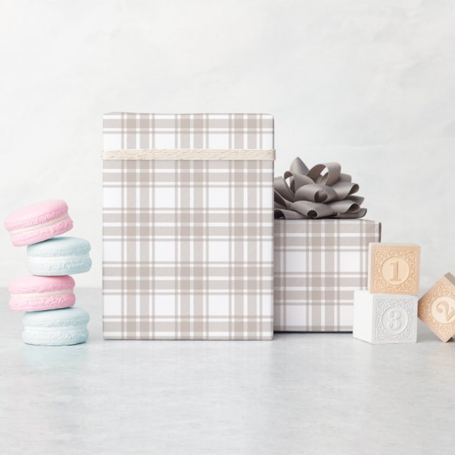 Warm Grått Play Wrapping Mönster Roll Presentpapper (Baby Shower)