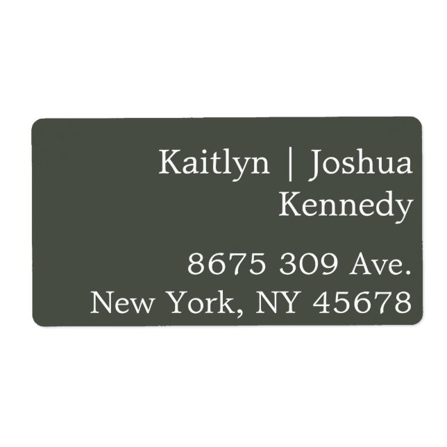 Warm Grönt Elegant Stil Geometric Bröllop Fraktsedel (Framsidan)