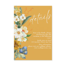 Warm gult Vår Garden Wildblommor bröllop