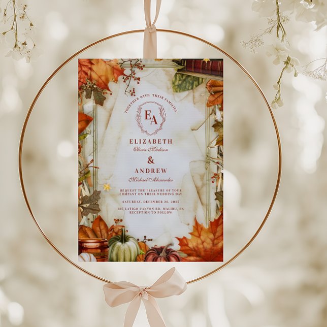 Warm Harvest Land Farm Bröllop Inbjudningar (Skapare uppladdad)