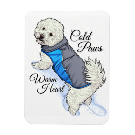Warm Heart Snow Bichon Photo Magnet