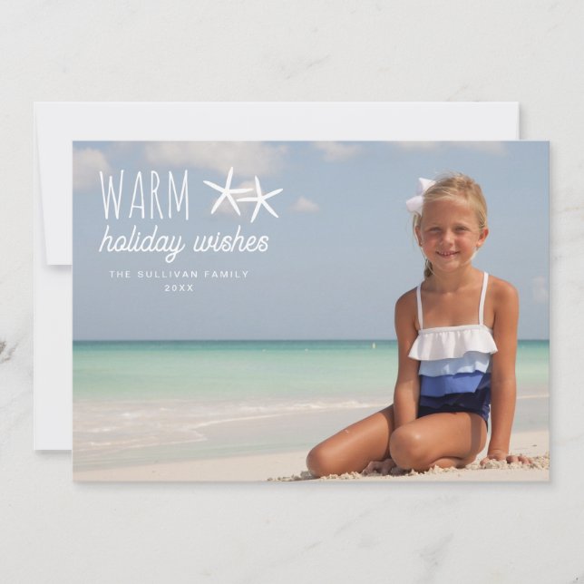 Warm Helgdag Önskemål | Helgdag Photo Hälsning Julkort (Framsida)