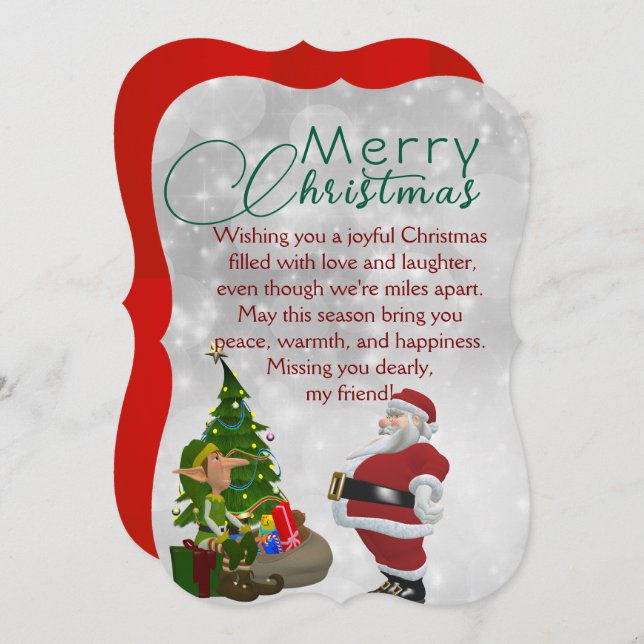 Warm Holiday Wishes from Afar Tack Kort (Fram/baksida)