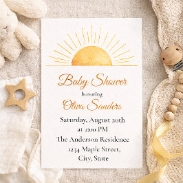 Warm Horizon Sunrise Design Inbjudningar