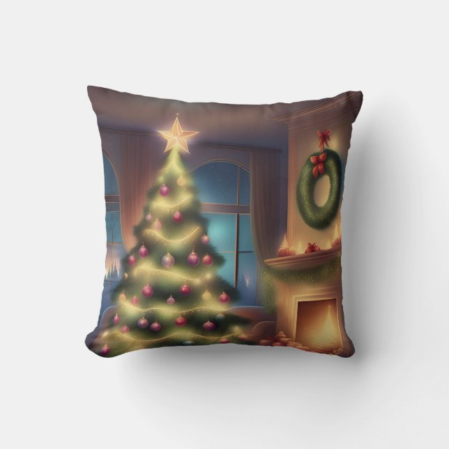 Warm Julgran Kudde (Framsida)