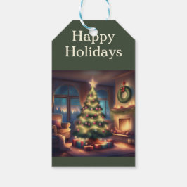 Warm Julgran Presentetikett