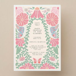 Warm light Garden Baby Shower Invitation Inbjudningar