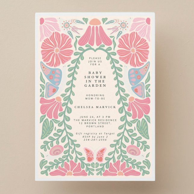 Warm light Garden Baby Shower Invitation Inbjudningar (Skapare uppladdad)