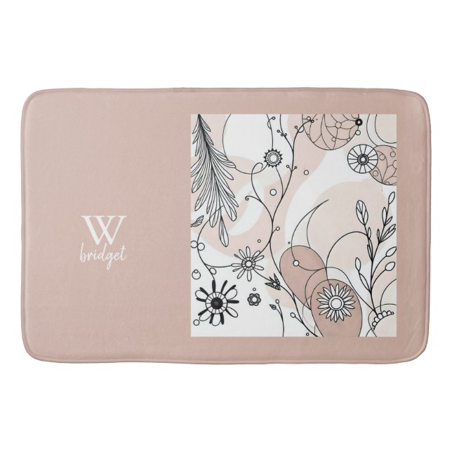 Warm Minimal Boho Art for Homes Badrumsmatta (Framsidan)