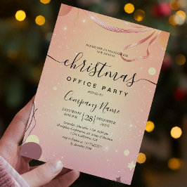 Warm Mood och Rosa Julkontoret Party Inbjudningar