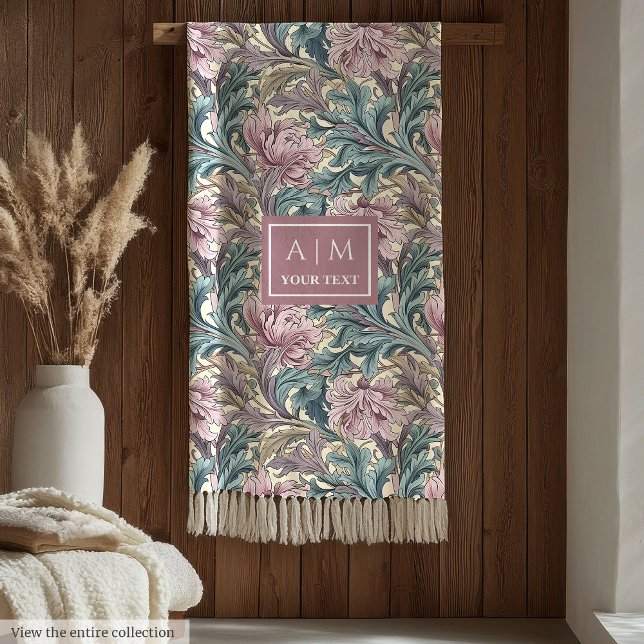 Warm Morris inspirerade till filt för det brittisk (Warm Morris inspired pimpernel heritage blanket)