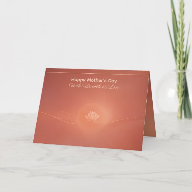 Warm Mother’s Day Cards for Acupuncture Clients Kort (Framsida)
