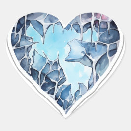 Warm my heart, personnalisé hjärtformat klistermärke