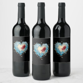 Warm my heart, personnalisé vinflaska etikett