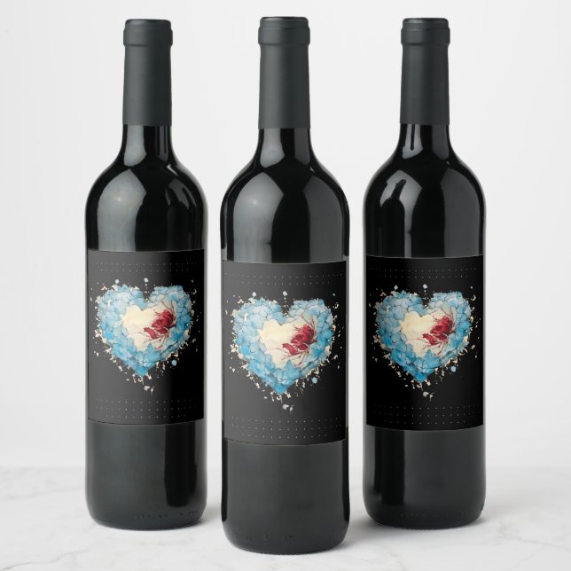 Warm my heart, personnalisé vinflaska etikett (Flaskor)