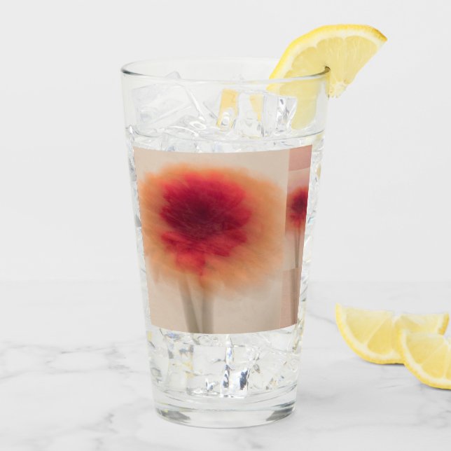 Warm Neutral Abstract Glass Cup Glaskopp (Bakside Is)