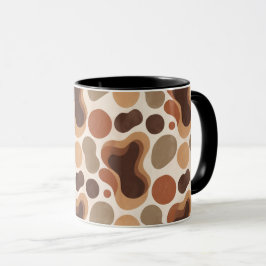 Warm Neutral Abstract Mug – Modern Organic Pattern Mugg