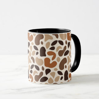 Warm Neutral Abstract Mug – Modern Organic Pattern Mugg