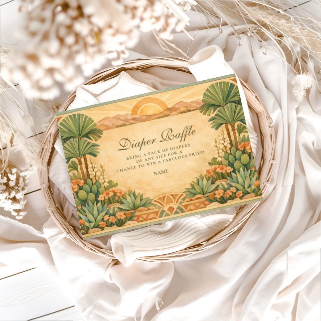 Warm Neutral Desert Canyon Diapper Raffle  Tilläggskort (Skapare uppladdad)