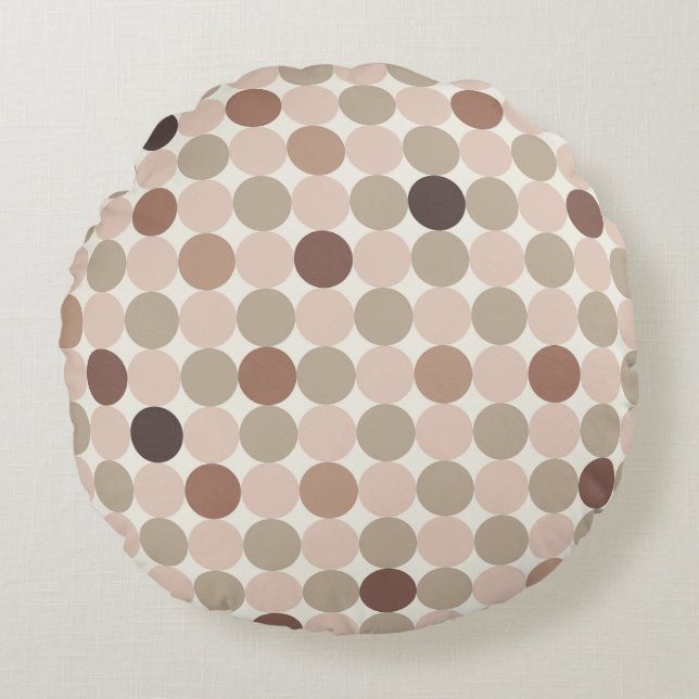 Warm Nordic Circles Round Decorative Pillow Rund Kudde (Framsidan)