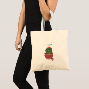 Warm Önskemål Cactus Houseplant jul Tote Bag Tygkasse