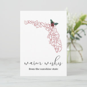 Warm Önskemål Florida Helgdag Photo jul Card Tack Kort