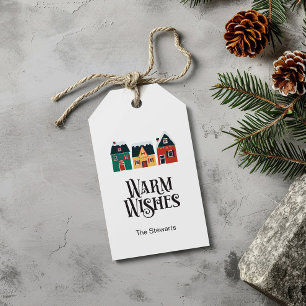 Warm Önskemål Gift Märkre, Helgdag julbyn Presentetikett