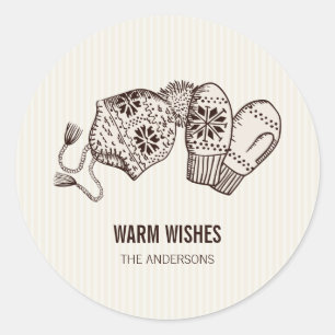Warm Önskemål Helgdag Essentials Sticker Runt Klistermärke