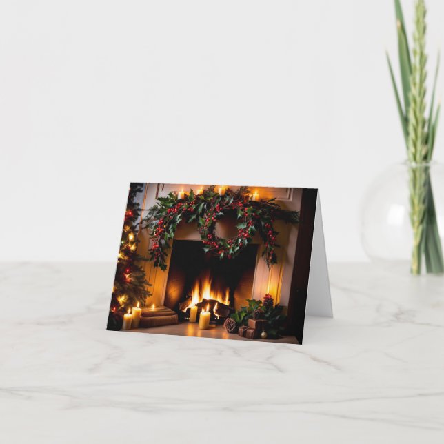 Warm Önskemål Julhälsningar Kort (Framsida)