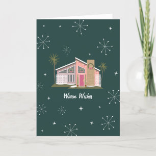 Warm Önskemål Midsekels Rosa House jul Holida Helgkort
