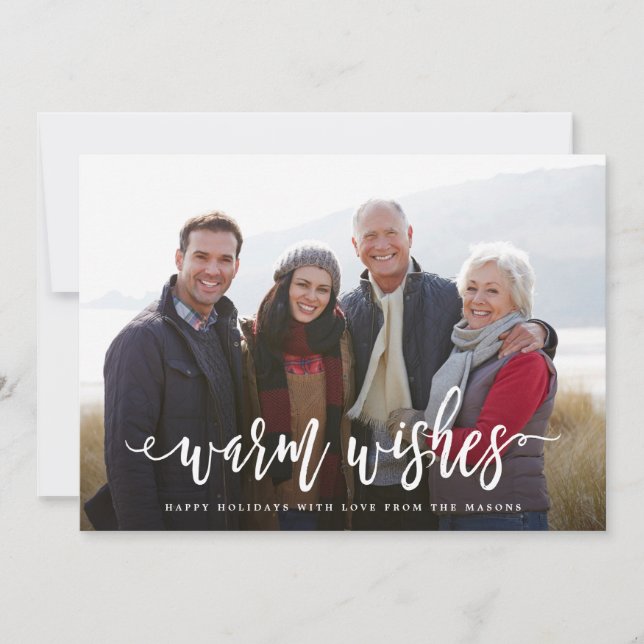 Warm Önskemål Photo Helgdag Julkort (Framsida)